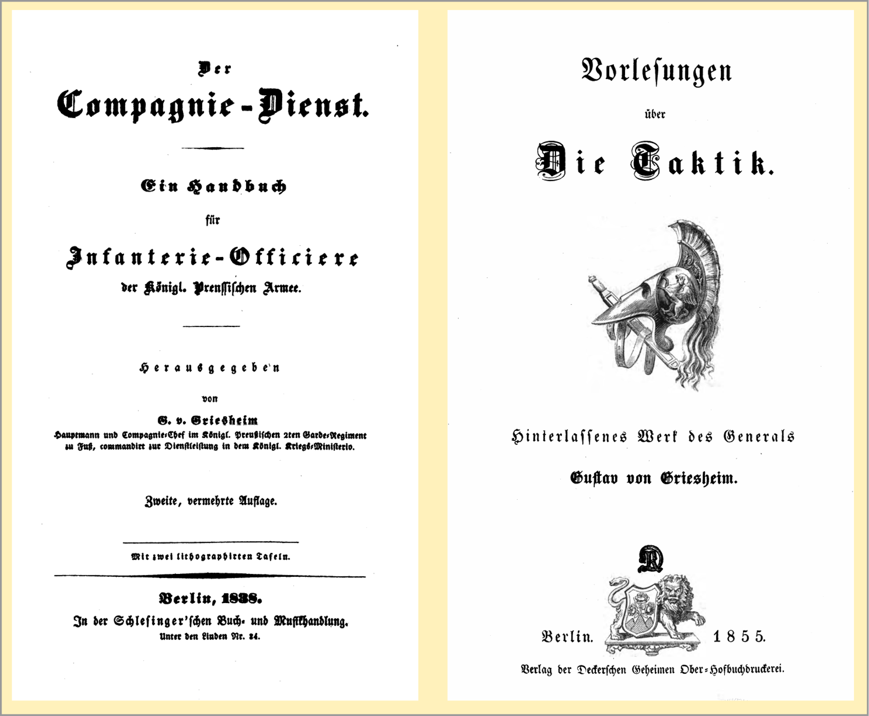 Kriegsspieler of the Month - Karl Gustav Julius von Griesheim (1798 - 1854)